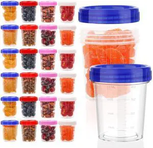 24 Pack 4 Oz Freezer Storage Containers with Lids, Soup Containers with Lids, Airtight Condiment Cups for Salad Dressing, Meal Prep, Snack, BPA Free, Leakproof, Microwave & Dishwasher Safe 24 Pack 4 Oz Freezer Storage Containers with Lids, Soup Containers with Lids, Airtight Condiment Cups for Salad Dressing, Meal Prep, Snack, BPA Free, Leakproof, Microwave & Dishwasher Safe