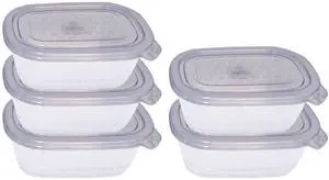 5 Pack 17OZ Small Freezer Storage Containers (2 Cups) - Plastic Food Storage Containers with Lids - Ideal For Snacks & Meal Prep - BPA Free, Reusable, Microwavable & Dishwasher Safe 5 Pack 17OZ Small Freezer Storage Containers (2 Cups) - Plastic Food Storage Containers with Lids - Ideal For Snacks & Meal Prep - BPA Free, Reusable, Microwavable & Dishwasher Safe