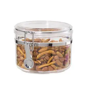 Clear Canister with Clamp Lid, 28 oz - Large Airtight Food Storage Container, for Kitchen & Pantry Storage of Bulk, Dry Foods Including Pasta, Flour, Sugar, Coffee, Rice, Tea, Spices & Herbs Clear Canister with Clamp Lid, 28 oz - Large Airtight Food Storage Container, for Kitchen & Pantry Storage of Bulk, Dry Foods Including Pasta, Flour, Sugar, Coffee, Rice, Tea, Spices & Herbs