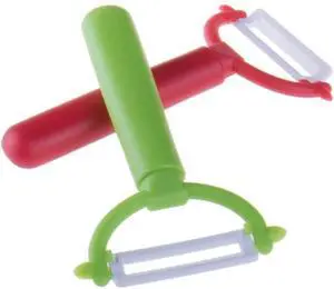 2 Premium Ceramic Blade Vegetable Peelers for Carrot, Potato, Zucchini, Cucumbers & Veggie Slicing, Shave Hard Cheese Easily. Thick Noodles & Fun Curls. 2 Premium Ceramic Blade Vegetable Peelers for Carrot, Potato, Zucchini, Cucumbers & Veggie Slicing, Shave Hard Cheese Easily. Thick Noodles & Fun Curls.