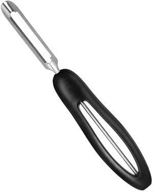 #1071 Vegetable Peeler, Stainless Steel Fruit Potato Peeler, Swivel Vegetable Peeler with Easy Grip Ergonomic Handle & Ultra Sharp Stainless Steel Blades, 7 1/4 Inch Black #1071 Vegetable Peeler, Stainless Steel Fruit Potato Peeler, Swivel Vegetable Peeler with Easy Grip Ergonomic Handle & Ultra Sharp Stainless Steel Blades, 7 1/4 Inch Black