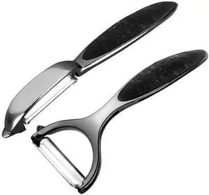 Vegetable Peeler, Potato Peelers for Kitchen Stainless Steel Multi-function Set Fruit Peeler For Kitchen and Household Tools Y & I Shape Swivel Blades for Fruit Vegetables(Black) Vegetable Peeler, Potato Peelers for Kitchen Stainless Steel Multi-function Set Fruit Peeler For Kitchen and Household Tools Y & I Shape Swivel Blades for Fruit Vegetables(Black)