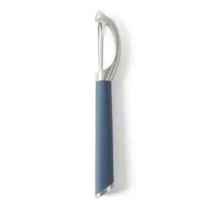 Edge Vegetable Peeler, Stainless Steel Straight Peeler with Swivel Blade & Non-Slip Rubber Handle, Kitchen Peeler for Fruits, Vegetables & Meal Prep, Navy Blue Edge Vegetable Peeler, Stainless Steel Straight Peeler with Swivel Blade & Non-Slip Rubber Handle, Kitchen Peeler for Fruits, Vegetables & Meal Prep, Navy Blue