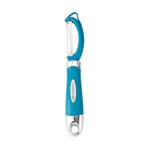 Pro2 Euro Vegetable Peeler with Ergonomic Handle, Razor-Sharp Stainless Steel Swivel Blade, Dishwasher Safe Kitchen Peeler for Potatoes, Fruits, Veggies - Dark Teal Pro2 Euro Vegetable Peeler with Ergonomic Handle, Razor-Sharp Stainless Steel Swivel Blade, Dishwasher Safe Kitchen Peeler for Potatoes, Fruits, Veggies - Dark Teal
