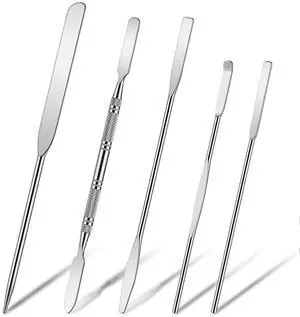 5 Pcs Metal Spatula Set, Stainless Steel Lab Spatula, Double-Ended Micro Spatulas for Lab Spatulas Sampling and Mixing 5 Pcs Metal Spatula Set, Stainless Steel Lab Spatula, Double-Ended Micro Spatulas for Lab Spatulas Sampling and Mixing