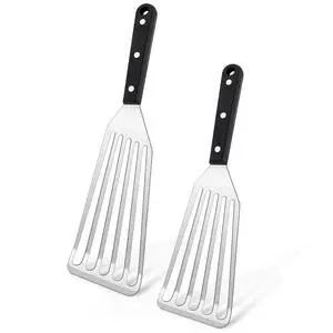 Metal Fish Spatulas, 2 Pcs Stainless Steel Turner (ABS Handle) Metal Fish Spatulas, 2 Pcs Stainless Steel Turner (ABS Handle)