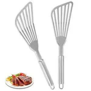 2Pack Fish Spatula Stainless Steel,Premium Fish Turner Spatula,Flexible Barbecue Turner,Metal Slotted Spatula For Flipping Fish Egg Patties Fries Pancake Steak 2Pack Fish Spatula Stainless Steel,Premium Fish Turner Spatula,Flexible Barbecue Turner,Metal Slotted Spatula For Flipping Fish Egg Patties Fries Pancake Steak