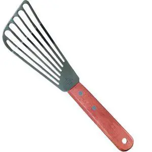 Fish Slotted Spatula Turner with Beveled Edged Stainless Steel, For Flipping Fish Egg Pancake Patties Fries. Blade 6.5", Size 11" Fish Slotted Spatula Turner with Beveled Edged Stainless Steel, For Flipping Fish Egg Pancake Patties Fries. Blade 6.5", Size 11"