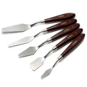 Palette Knife Painting Stainless Steel Spatula Palette Knife Oil Paint Metal Knives Wood Handle (Red 5 Piece) Palette Knife Painting Stainless Steel Spatula Palette Knife Oil Paint Metal Knives Wood Handle (Red 5 Piece)