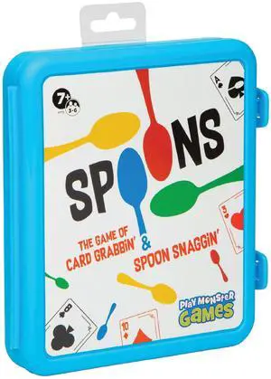 Spoons in a Case, Card Games for Kids - Spoons Game, Fun Family Games for Kids and Adults, Game Night, Travel Games, 3-6 Players, Ages 7+ Spoons in a Case, Card Games for Kids - Spoons Game, Fun Family Games for Kids and Adults, Game Night, Travel Games, 3-6 Players, Ages 7+