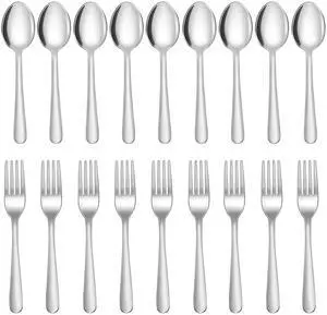 24-Piece Forks and Spoons Silverware Set,Spoons and Forks Food Grade Stainless Steel Flatware Cutlery Set for Home,Kitchen and Restaurant,Mirror Polished & Dishwasher Safe 24-Piece Forks and Spoons Silverware Set,Spoons and Forks Food Grade Stainless Steel Flatware Cutlery Set for Home,Kitchen and Restaurant,Mirror Polished & Dishwasher Safe