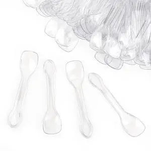 100PCS Tasting Spoons Ice Cream Dessert Taster Spoons Plastic Mini Spoons Disposable Dessert Spoons for Miniature Dessert Cups, Sampling, Small Catering Supplies, Tasting Party (Clear) 100PCS Tasting Spoons Ice Cream Dessert Taster Spoons Plastic Mini Spoons Disposable Dessert Spoons for Miniature Dessert Cups, Sampling, Small Catering Supplies, Tasting Party (Clear)
