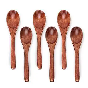6pcs 6in Wooden Spoons, Soup Spoons Set, Small Wooden Utensils 6pcs 6in Wooden Spoons, Soup Spoons Set, Small Wooden Utensils