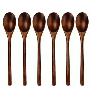 Spoons, Wooden Spoons for Eating, 6 Pieces Japanese Natural Soup Spoons Wooden Spoon for Cooking Mixing Stirring Honey Tea Soda Dessert Coconut Bowl Nonstick Pots Kitchen Spoons, Wooden Spoons for Eating, 6 Pieces Japanese Natural Soup Spoons Wooden Spoon for Cooking Mixing Stirring Honey Tea Soda Dessert Coconut Bowl Nonstick Pots Kitchen