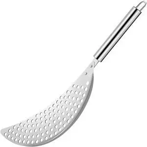 Held Crescent Drainer Pan Pot Strainer with Handle Stainless Steel Hand for Spaghetti Fry Noodles Fruit Vegetable Pasta Strainer Colander Heavy Duty Food Drainers Held Crescent Drainer Pan Pot Strainer with Handle Stainless Steel Hand for Spaghetti Fry Noodles Fruit Vegetable Pasta Strainer Colander Heavy Duty Food Drainers
