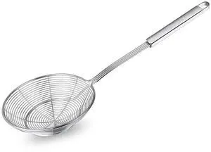 Spider Strainer Skimmer, Stainless Steel Asian Strainer Ladle Frying Spoon with Handle for Kitchen Deep Fryer, Pasta, Spaghetti, Noodle, 5.5 Inch Spider Strainer Skimmer, Stainless Steel Asian Strainer Ladle Frying Spoon with Handle for Kitchen Deep Fryer, Pasta, Spaghetti, Noodle, 5.5 Inch