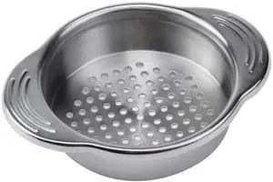 4.5- Inch Stainless Steel Strainer, Kitchen Colander for Straining, Draining & Rinsing 4.5- Inch Stainless Steel Strainer, Kitchen Colander for Straining, Draining & Rinsing