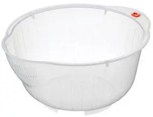 Japanese Rice Washing Bowl with Side and Bottom Drainers, Made in Japan Japanese Rice Washing Bowl with Side and Bottom Drainers, Made in Japan