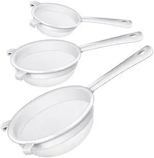 3 Pcs Plastic Nylon Mesh Strainer Colander with Handle Double Ear Fine Food Mesh Strainer Flour Sifter for Baking Kitchen Colander Sifter Kefir Tea Juice Pasta(3 Inch, 4 Inch, 5.5 Inch) 3 Pcs Plastic Nylon Mesh Strainer Colander with Handle Double Ear Fine Food Mesh Strainer Flour Sifter for Baking Kitchen Colander Sifter Kefir Tea Juice Pasta(3 Inch, 4 Inch, 5.5 Inch)