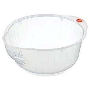Plastic Japanese Rice Washing Bowl with Strainer, 2 quart Plastic Japanese Rice Washing Bowl with Strainer, 2 quart