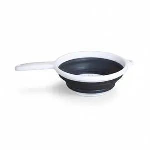 8" Round Space Saving Collapsible Silicone Kitchen Colander Food Strainer with Handle - White (1 Pack) 8" Round Space Saving Collapsible Silicone Kitchen Colander Food Strainer with Handle - White (1 Pack)