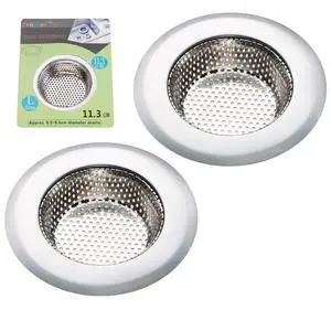 2PCS Kitchen Sink Strainer - Stainless Steel, Large Wide Rim 4.5" Diameter 2PCS Kitchen Sink Strainer - Stainless Steel, Large Wide Rim 4.5" Diameter