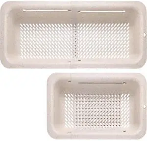 Collapsible Colander for Kitchen, Over the Sink Strainer Basket for Kitchen, Fruit Pasta Food Strainer Expandable Plastic Colander BPA Free (Straw) Collapsible Colander for Kitchen, Over the Sink Strainer Basket for Kitchen, Fruit Pasta Food Strainer Expandable Plastic Colander BPA Free (Straw)