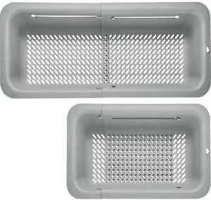 Collapsible Colander for Kitchen, Over the Sink Strainer Basket for Kitchen, Fruit Pasta Food Strainer Expandable Plastic Colander BPA Free (Gray) Collapsible Colander for Kitchen, Over the Sink Strainer Basket for Kitchen, Fruit Pasta Food Strainer Expandable Plastic Colander BPA Free (Gray)
