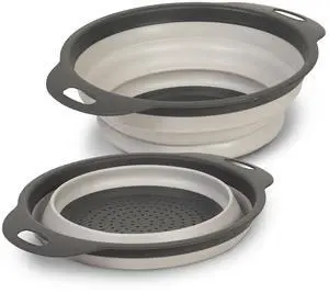 Collapsible Colander Strainer - 2L | Small Pasta Drainer for Kitchen, Vegetables, and Fruit | Round Plastic Foldable Draining Basket for Easy Storage Collapsible Colander Strainer - 2L | Small Pasta Drainer for Kitchen, Vegetables, and Fruit | Round Plastic Foldable Draining Basket for Easy Storage