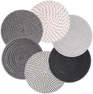 8'' Trivets Hot Dishes, Hot pots and Pans, 6 Heat Resistant Hot Pads, Pot Holders Kitchen, Hot Plate Mats Kitchen Countertops, Table, Home Essentials New Home and Farmhouse Decor 8'' Trivets Hot Dishes, Hot pots and Pans, 6 Heat Resistant Hot Pads, Pot Holders Kitchen, Hot Plate Mats Kitchen Countertops, Table, Home Essentials New Home and Farmhouse Decor