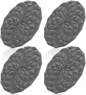 Silicone Trivet Mats - 4 Pack Pot Holders - 7.4'' Thickened Hot Pads for Hot pots, Pans and Dishes, Heat Resistant Silicone Trivet for Table and Counter Top Deep Grey Silicone Trivet Mats - 4 Pack Pot Holders - 7.4'' Thickened Hot Pads for Hot pots, Pans and Dishes, Heat Resistant Silicone Trivet for Table and Counter Top Deep Grey