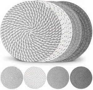 10" Trivets for Hot Dishes, Hot pots and Pans, Set of 4, Heat Resistant Pot Holders for Kitchen, Hot Pads for Countertops 10" Trivets for Hot Dishes, Hot pots and Pans, Set of 4, Heat Resistant Pot Holders for Kitchen, Hot Pads for Countertops
