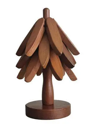 Wooden Trivets for Hot Dishes, 3 Wooden Tree-Trivet Set, Wood Coasters Like Christmas-Tree Wooden Trivets for Hot Dishes, 3 Wooden Tree-Trivet Set, Wood Coasters Like Christmas-Tree