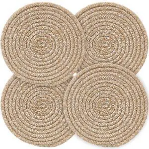 Pot Holders Trivets Set 4 Pcs, Potholders for Kitchens, 100% Pure Cotton Thread Weave Trivets for Hot Dishes/Pot/Bowl/Teapot/Hot Pot Holders, 7.9 Inches Pot Holders Trivets Set 4 Pcs, Potholders for Kitchens, 100% Pure Cotton Thread Weave Trivets for Hot Dishes/Pot/Bowl/Teapot/Hot Pot Holders, 7.9 Inches
