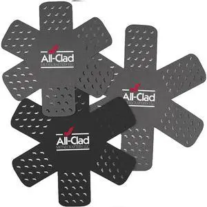Premium Cookware Protectors: Pot and Pan Protectors for Kitchen Organization - Perfect for Cast Iron, Steel, or Glass, (3-Piece), Black/Grey Premium Cookware Protectors: Pot and Pan Protectors for Kitchen Organization - Perfect for Cast Iron, Steel, or Glass, (3-Piece), Black/Grey