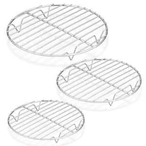Round Cooking Rack, Cooling Rack for Steamer, 7.5+9+10.5, Silver Round Cooking Rack, Cooling Rack for Steamer, 7.5+9+10.5, Silver