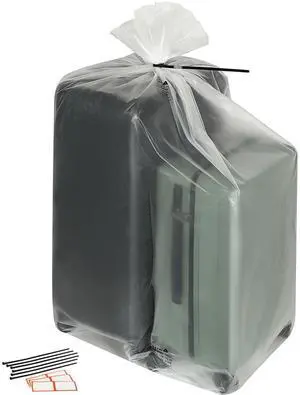 6-Pack Large Clear Plastic Bags for Storage - Waterproof Extra Large Plastic Bags with Zip Ties, Heavy-Duty Cover for Luggage, Suitcases, Strollers & Travel Gear - 40 x 60 Inches 6-Pack Large Clear Plastic Bags for Storage - Waterproof Extra Large Plastic Bags with Zip Ties, Heavy-Duty Cover for Luggage, Suitcases, Strollers & Travel Gear - 40 x 60 Inches