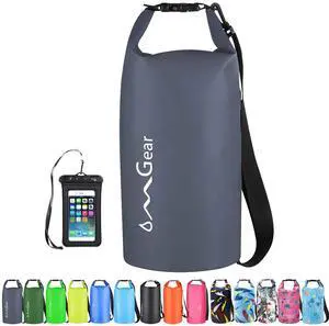 Waterproof Dry Bag Camping Gear Must Haves Dry Sack With Phone Pouch 40L/30L/20L/10L/5L Essentials for Kayaking Beach Boating River Paddling (Grey,2L) Waterproof Dry Bag Camping Gear Must Haves Dry Sack With Phone Pouch 40L/30L/20L/10L/5L Essentials for Kayaking Beach Boating River Paddling (Grey,2L)