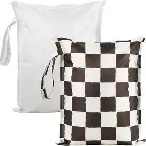 Wet Dry Bags Water Resistant - 2 Pack Reusable Waterproof Wet Dry Bag for Swimsuits & Baby Clothes - Leakproof Storage Pouch Bag for Travel & Baby Diaper - Travel Laundry Daycare Bags Wet Dry Bags Water Resistant - 2 Pack Reusable Waterproof Wet Dry Bag for Swimsuits & Baby Clothes - Leakproof Storage Pouch Bag for Travel & Baby Diaper - Travel Laundry Daycare Bags