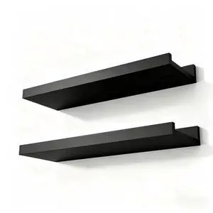 Black Floating Shelves for Wall Decor, Wall Mounted Wood Storage Shelf for Bedroom, Living Room, Bathroom, Kitchen, Nursery, Display Picture Ledge Shelf with Lip Set of 2-14 Inches, Black Black Floating Shelves for Wall Decor, Wall Mounted Wood Storage Shelf for Bedroom, Living Room, Bathroom, Kitchen, Nursery, Display Picture Ledge Shelf with Lip Set of 2-14 Inches, Black