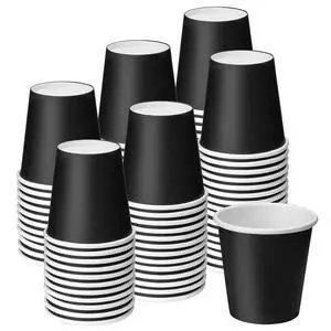 100 Pack 3 oz Disposable Paper Cups, Black Bathroom Cups, Disposable Mouthwash Cups, Small Paper Cups for Bathroom Travel Picnics 100 Pack 3 oz Disposable Paper Cups, Black Bathroom Cups, Disposable Mouthwash Cups, Small Paper Cups for Bathroom Travel Picnics
