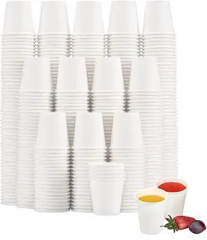 600 Pack 3 oz Paper Cups, Disposable Bathroom Cups, Small Mouthwash Cups, White Paper Cups, Hot/Cold Beverage Drinking Cup for Bathroom, Home, Party, Office, Picnic, Travel and Events 600 Pack 3 oz Paper Cups, Disposable Bathroom Cups, Small Mouthwash Cups, White Paper Cups, Hot/Cold Beverage Drinking Cup for Bathroom, Home, Party, Office, Picnic, Travel and Events