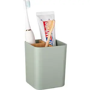 Bamboo Toothbrush Holder for Bathrooms, 3 Slots Kids Toothbrush and Toothpaste Holder Bathroom Countertop Organizer for Electric Toothbrushes, Floss, Razors - Green Bamboo Toothbrush Holder for Bathrooms, 3 Slots Kids Toothbrush and Toothpaste Holder Bathroom Countertop Organizer for Electric Toothbrushes, Floss, Razors - Green