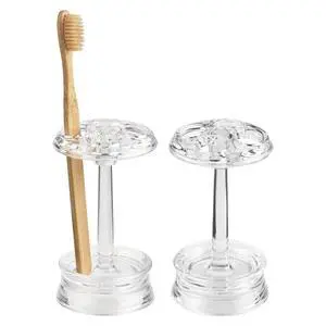 Toothbrush Holder, Clear, Pack of 2 Toothbrush Holder, Clear, Pack of 2