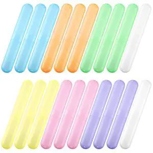 20 Pcs Travel Toothbrush Case Holder Portable Toothbrush Storage Container Classroom Pencil Case for Kids Assort Color Plastic Toothpaste Cover Protector for Back to School Use (Bright Color) 20 Pcs Travel Toothbrush Case Holder Portable Toothbrush Storage Container Classroom Pencil Case for Kids Assort Color Plastic Toothpaste Cover Protector for Back to School Use (Bright Color)
