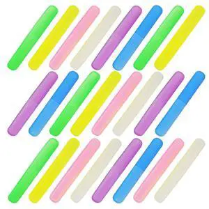 24PCS Plastic Toothbrush Case Six Colors Portable Dust-proof Toothbrush Cases Toothbrushes Holder for Daily and Travel Use (24) 24PCS Plastic Toothbrush Case Six Colors Portable Dust-proof Toothbrush Cases Toothbrushes Holder for Daily and Travel Use (24)