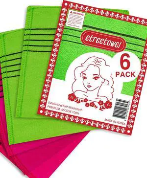 Anti-Shrink Korean Asian Exfoliating Bath Washcloths Mitt Scrub for Body washcloth Glove Premium Viscose Rayon Onsen Towel Korea Made (6PACK) Anti-Shrink Korean Asian Exfoliating Bath Washcloths Mitt Scrub for Body washcloth Glove Premium Viscose Rayon Onsen Towel Korea Made (6PACK)