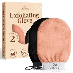 Kessa Hammam Deep Exfoliating Glove 2pc - Korean Exfoliating Mitt for Shower Ideal for Dead Skin Remover, Keratosis Pilaris & Self-Tanning to Improve Skin Tone Made with 100% Natural Viscose Kessa Hammam Deep Exfoliating Glove 2pc - Korean Exfoliating Mitt for Shower Ideal for Dead Skin Remover, Keratosis Pilaris & Self-Tanning to Improve Skin Tone Made with 100% Natural Viscose