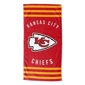 NFL Kansas City Chiefs Unisex-Adult Beach Towel, 30" x 60", Stripes NFL Kansas City Chiefs Unisex-Adult Beach Towel, 30" x 60", Stripes