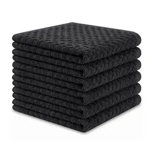 6 Pack 100% Cotton Wash Cloth, 12x12Inch Highly Absorbent and Soft Feel Fingertip Towels, Machine Washable Washcloths for Bathroom, Gym, Hotel, Spa and Kitchen, Black 6 Pack 100% Cotton Wash Cloth, 12x12Inch Highly Absorbent and Soft Feel Fingertip Towels, Machine Washable Washcloths for Bathroom, Gym, Hotel, Spa and Kitchen, Black